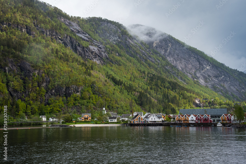 Norwegian village in the fjords