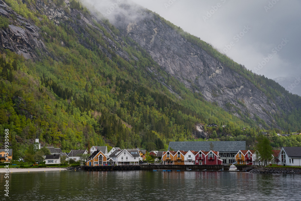 Norwegian village in the fjords