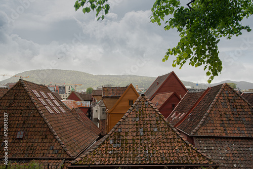 old houses with orange tiled roofs