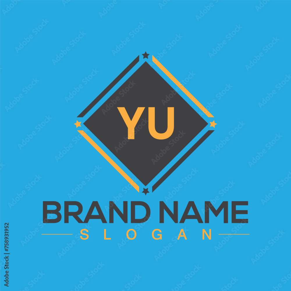 YU Logo Letter Design For Business Template Vector YU Logo Letter Design For Business Template Vector