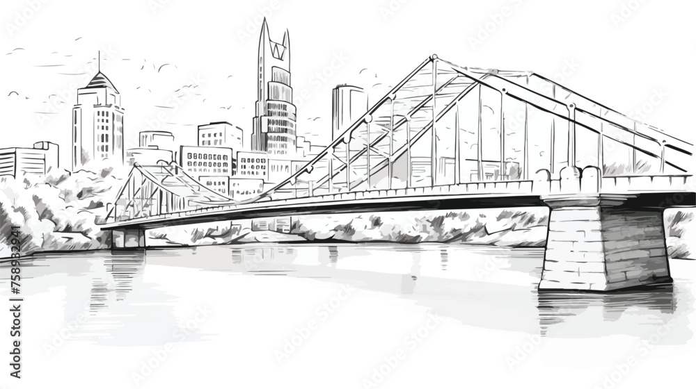 Bridge in the center of Nashville Tennessee USA