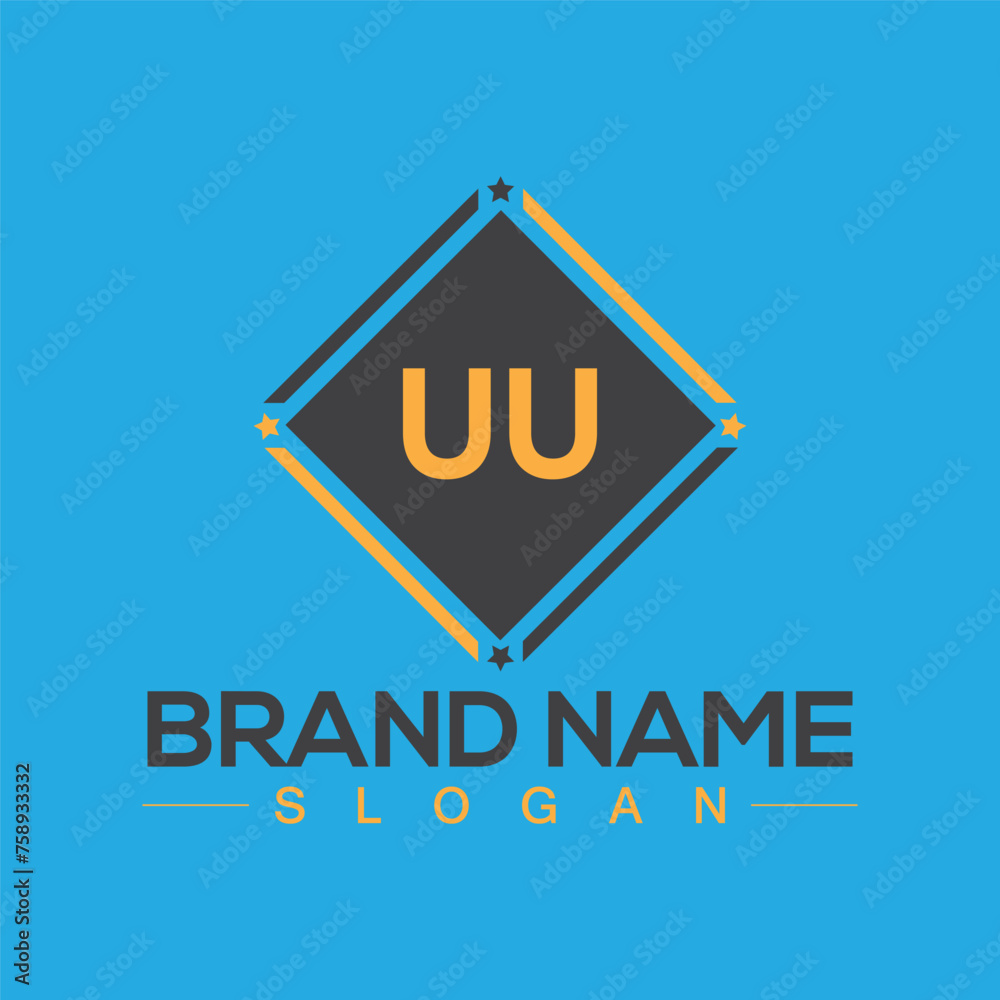 Letter UU initial logo or monogram design