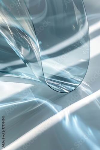 Close up of a glass vase on a table. Perfect for home decor or interior design concepts