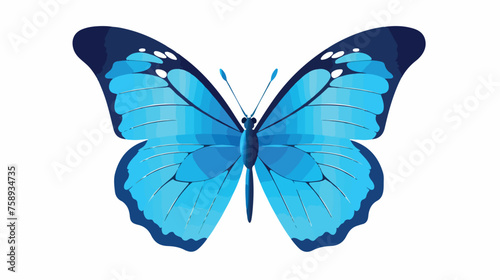 Butterfly silhouette on white background. vector © Noman