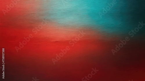 Red Teal grey brown, color gradient rough abstract background, grainy noise grungy