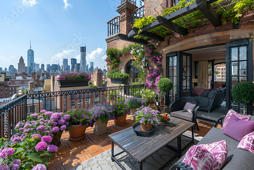 roof top terrace with a garden