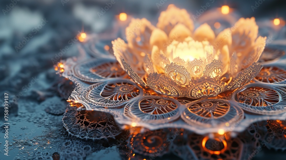 Ornamental Round Lace Ornament 8K Realistic Ornamental Round Lace Ornament 8K Realistic