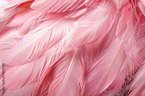 Detailed view of pink bird feathers, perfect for nature themes