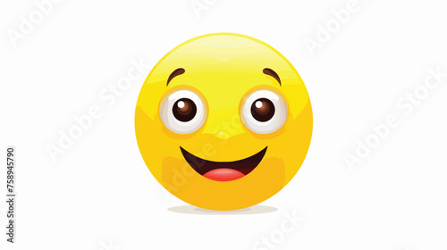 Emoji icon on white background flat vector 