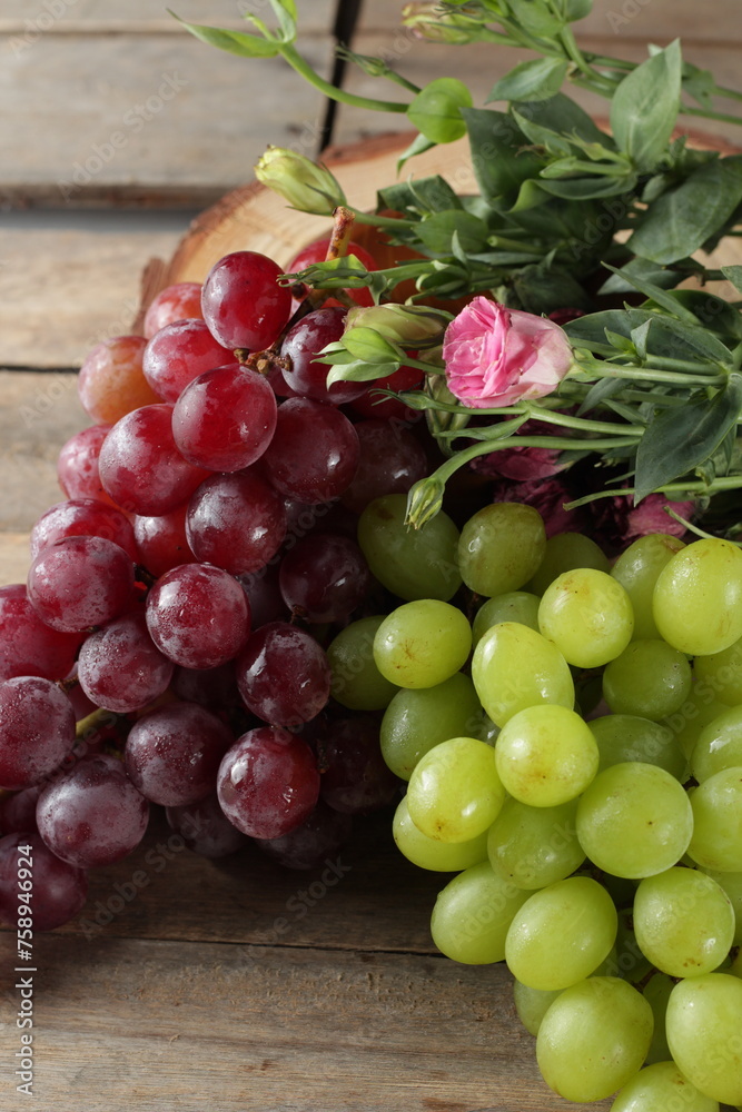 apple tea, fruits, grape, tomatoes