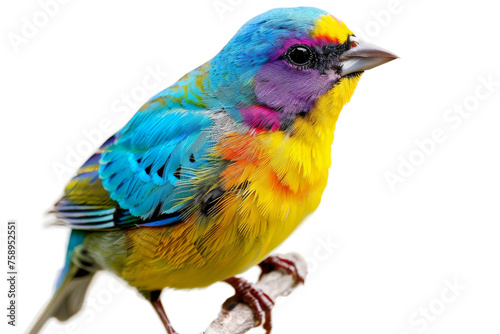 Exotic Bird Bright on transparent background,