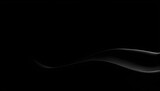 Abstract black background with smooth wavy lines, curves. Illustration for your design