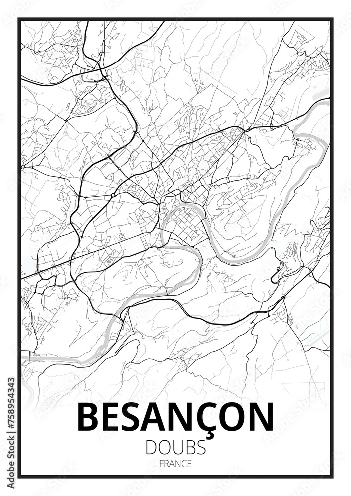 Besançon, Doubs - obrazy, fototapety, plakaty 
