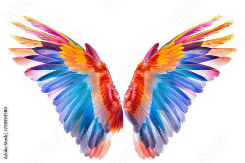 Bright Wings Pure Serenity on transparent background,