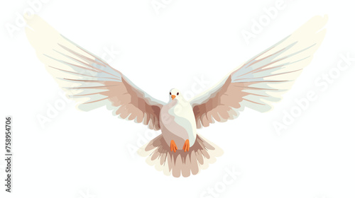 Hand drawn Dove bird Piegon vector illustration black