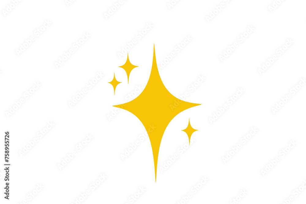 Sparkles Stars, yellow, sparkle, icon