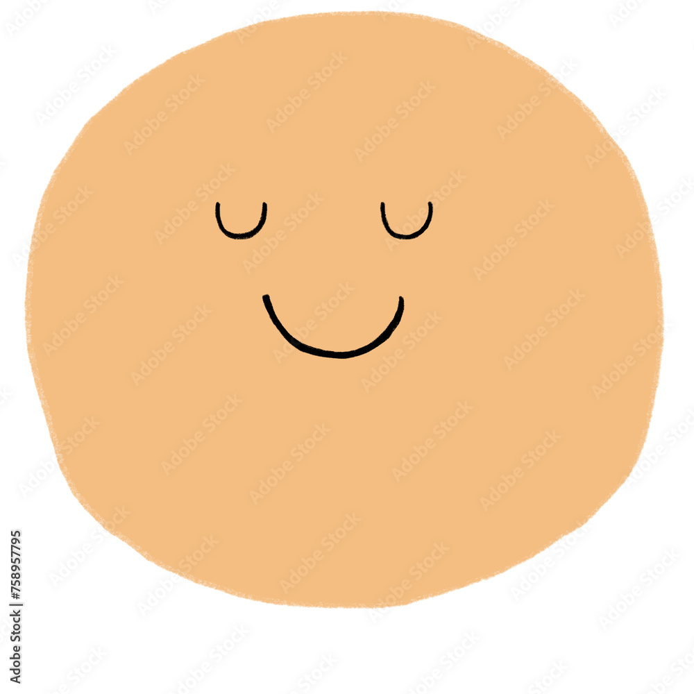 illustration of cartoon face with a smile illustration of cartoon face with a smile
