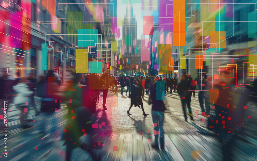 Big data monitoring concept scenario,created with Generative AI tecnology. Big data monitoring concept scenario,created with Generative AI tecnology.