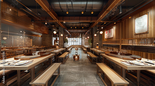 Wallpaper Mural Hot pot restaurant lobby. Generative AI. Torontodigital.ca