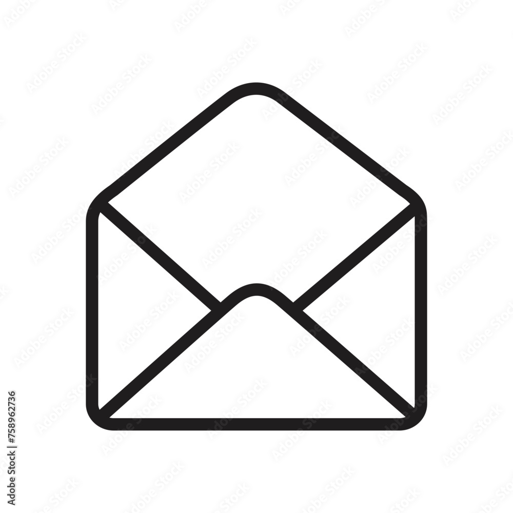icon mail, message, inbox envelope flat style icon isolated on white background icon mail, message, inbox envelope flat style icon isolated on white background