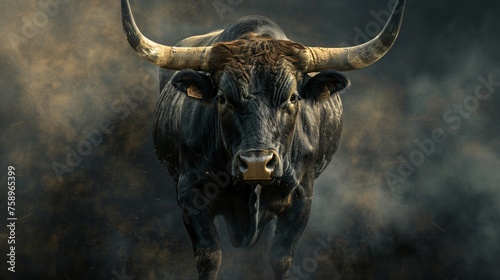 Bull strength symbol, an emblem of unyielding force and endurance, a tribute to the spirit of the bull.