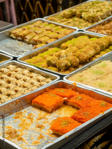 Oriental pastries in Jerusalem market
