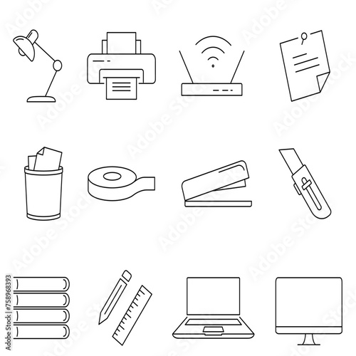 workspace icon isolated on white background from work from home collection. workspace icon thin line outline linear workspace symbol for logo, web, app, UI. icon simple sign. icon set.