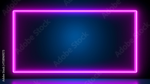 Color neon banner frame graphic