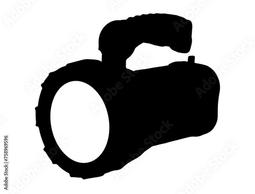 Flashlight Torch silhouette vector art white background