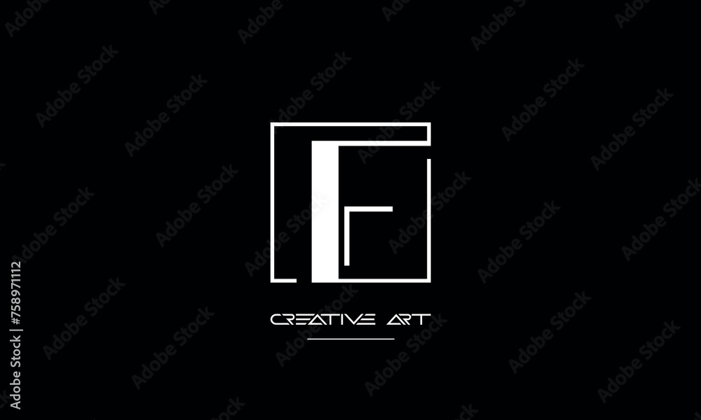 FL, LF, F, L abstract letters logo monogram