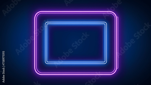 Color neon banner frame graphic