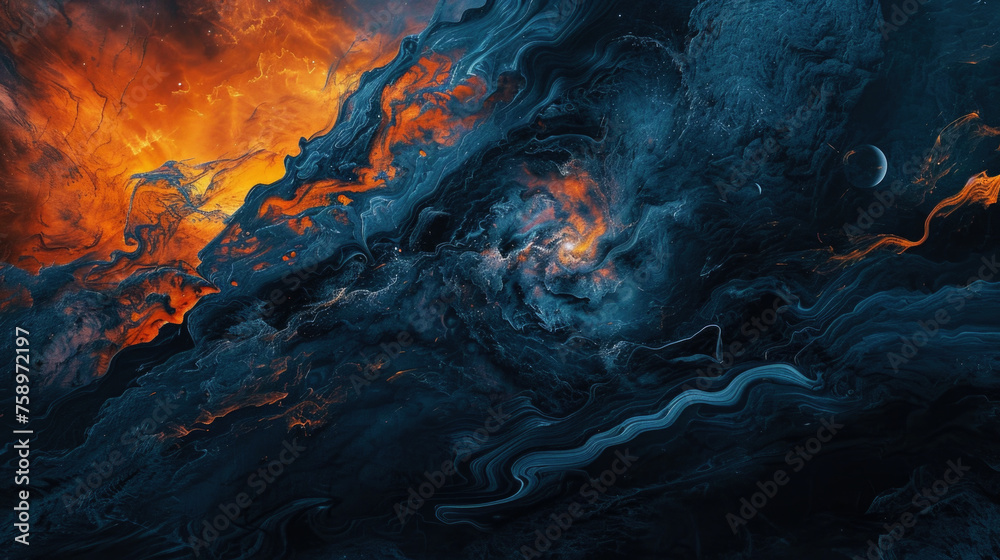 Nebula abstract background wallpaper - obrazy, fototapety, plakaty 