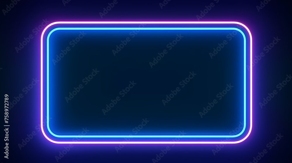 Neon style frame Neon style frame