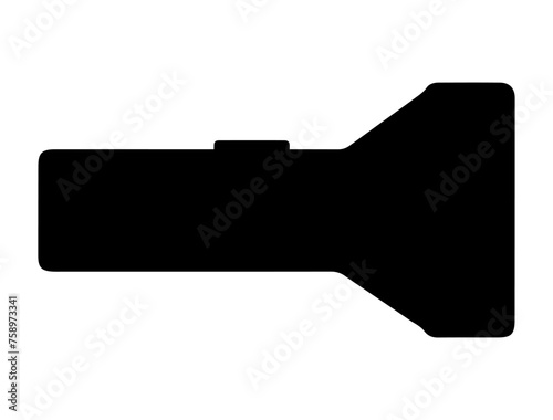 Flashlight Torch silhouette vector art white background