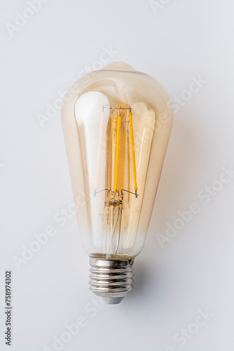 vintage led lamp on white background