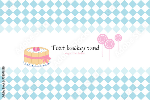 Pastry shop postcard design template.