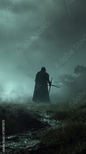 An eerie silence before the storm broken only by the sound of a sword being unsheathed by an unseen killer