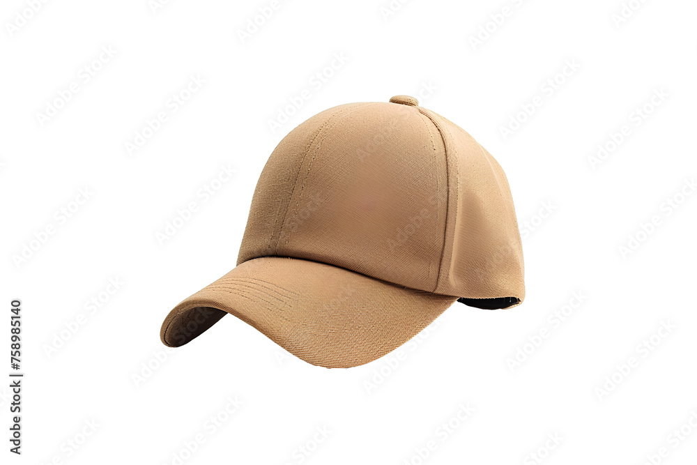 brown baseball cap mockup isolated on transparent background brown baseball cap mockup isolated on transparent background