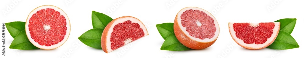 Isolated grapefruit with leaf