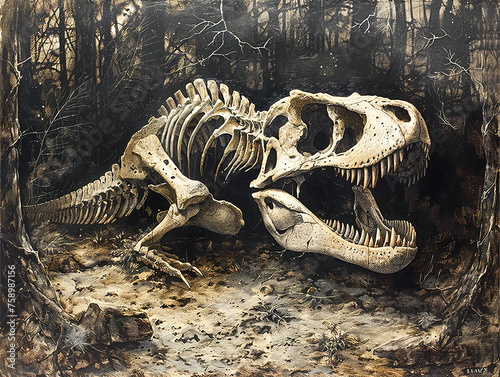 Unearthing Prehistoric Treasures: Capturing the Beauty of Dinosaur Fossils Through Stunning Photography photo