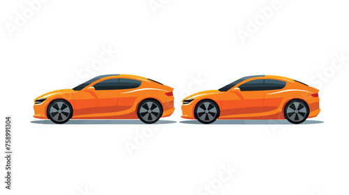 Orange Cars icon isolated on white background. Vector