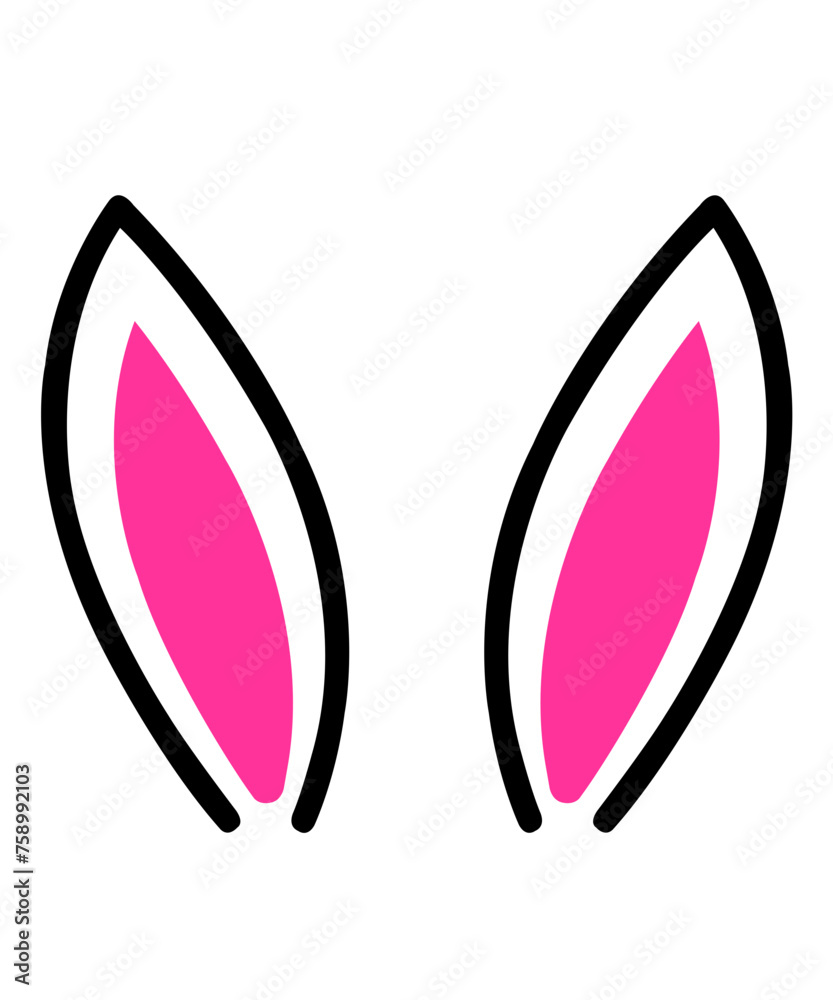 Easter Bunny Ears clip art design on plain white transparent isolated background for card, shirt, hoodie, sweatshirt, apparel, tag, mug, icon, poster or badge Easter Bunny Ears clip art design on plain white transparent isolated background for card, shirt, hoodie, sweatshirt, apparel, tag, mug, icon, poster or badge