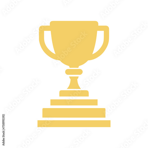 trophy icon in trendy flat style