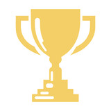 trophy icon in trendy flat style