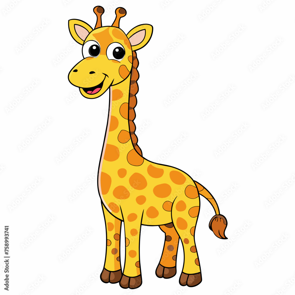 giraffe, mascot, pet, cartoon, pretty, cute, draw, art, wildlife, character, vector, illustration giraffe, mascot, pet, cartoon, pretty, cute, draw, art, wildlife, character, vector, illustration