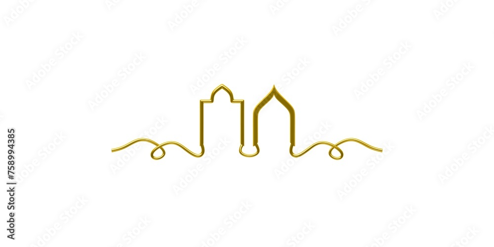 Fototapeta premium mosque line art - islamic