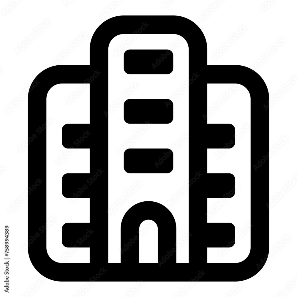 City icon in outline style. Simple building vector illustration — pixel-perfect icon. City icon in outline style. Simple building vector illustration — pixel-perfect icon.