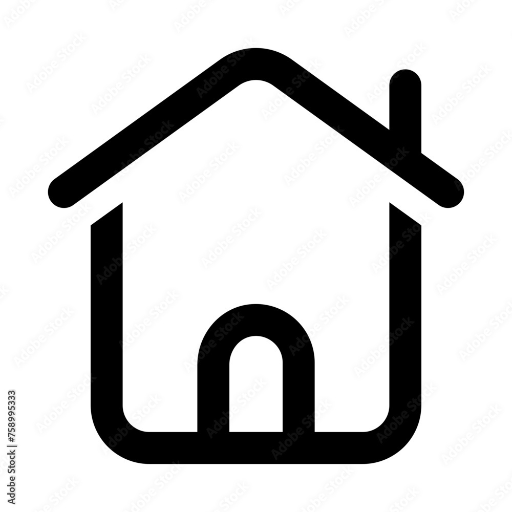 Home icon in outline style. Simple house vector illustration — pixel-perfect icon Home icon in outline style. Simple house vector illustration — pixel-perfect icon