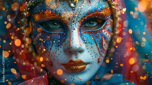 Close-Up Portrait of a Person With Makeup © Ilugram