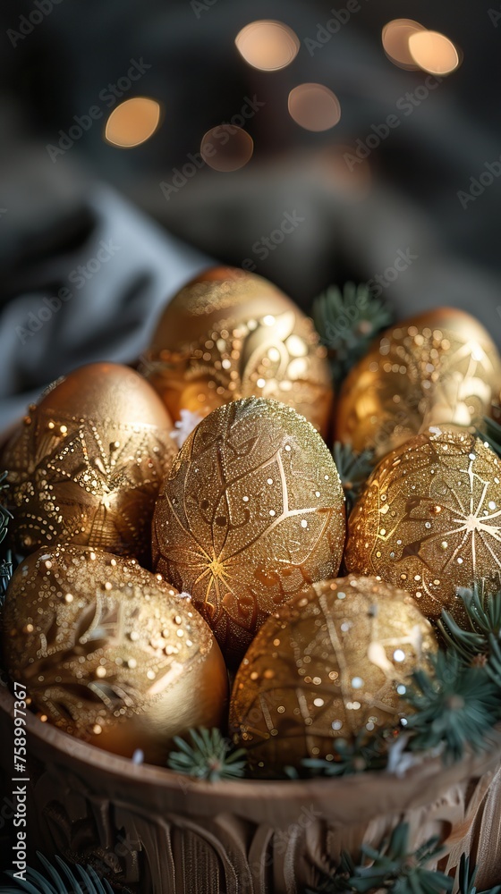 Easter background. Beautiful composition of colorful eggs and spring flowers on a delicate background. Spring holidays concept with copy space.